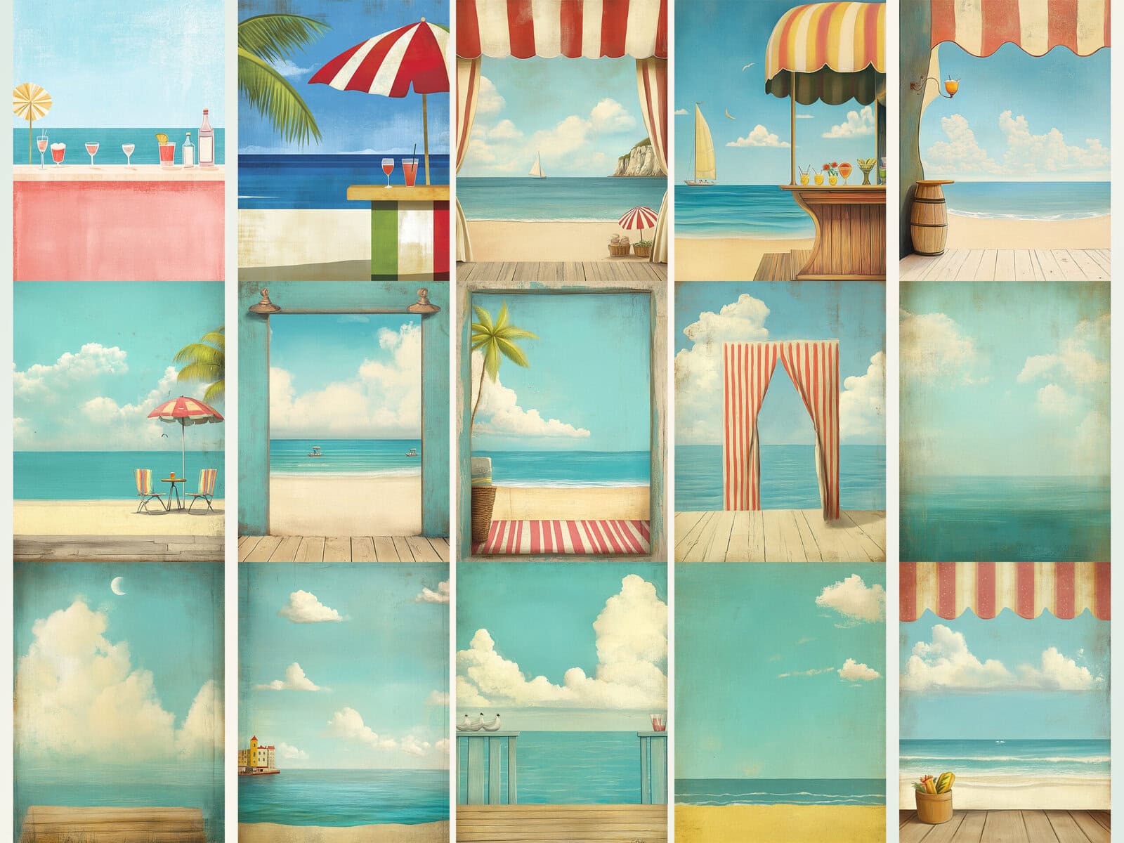 Whimsical Dogs Summer Clipart & Backgrounds - Image 5