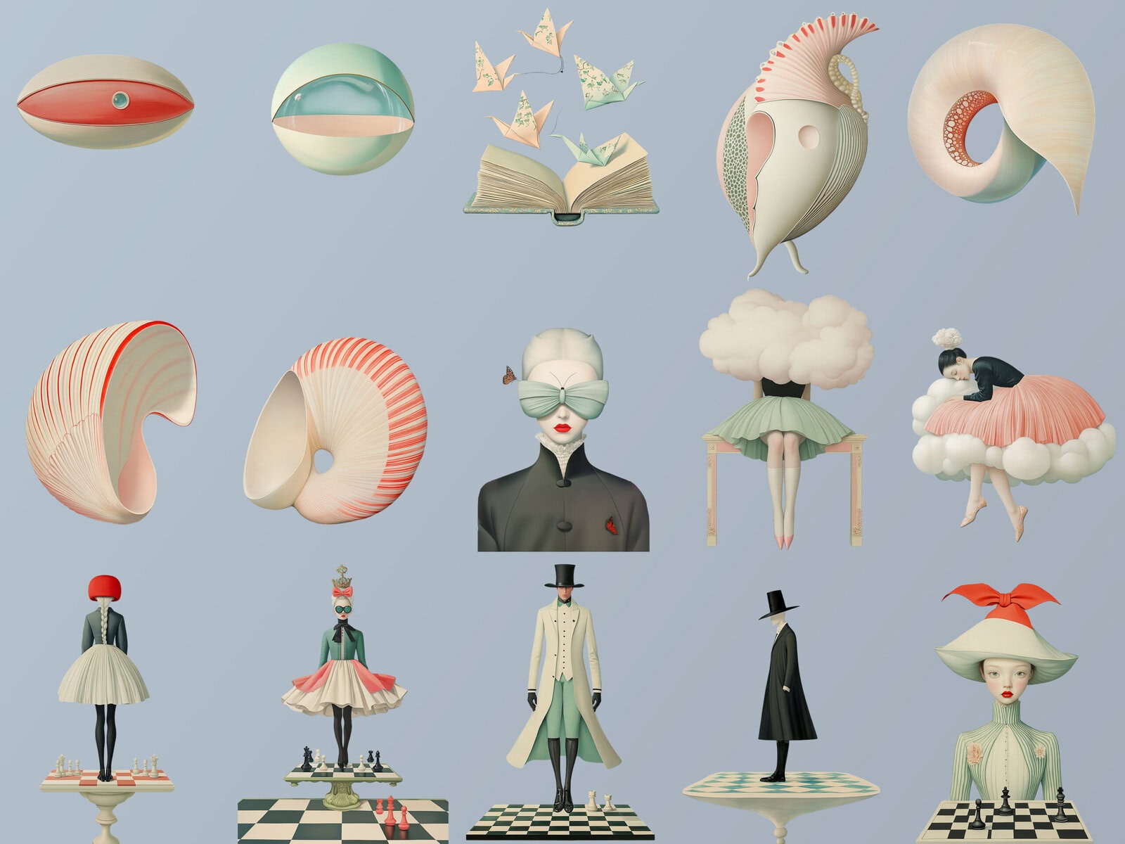 Surreal Peculiar People Clipart & Backgrounds - Image 3