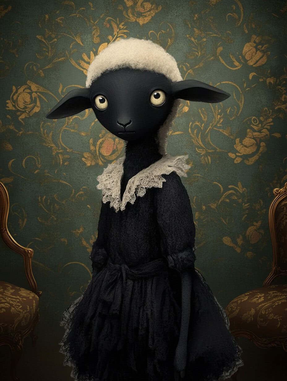 Whimsy Funny Sheep Characters Clipart & Backgrounds - Image 7