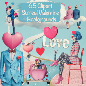 Surreal Valentine People Clipart & Backgrounds