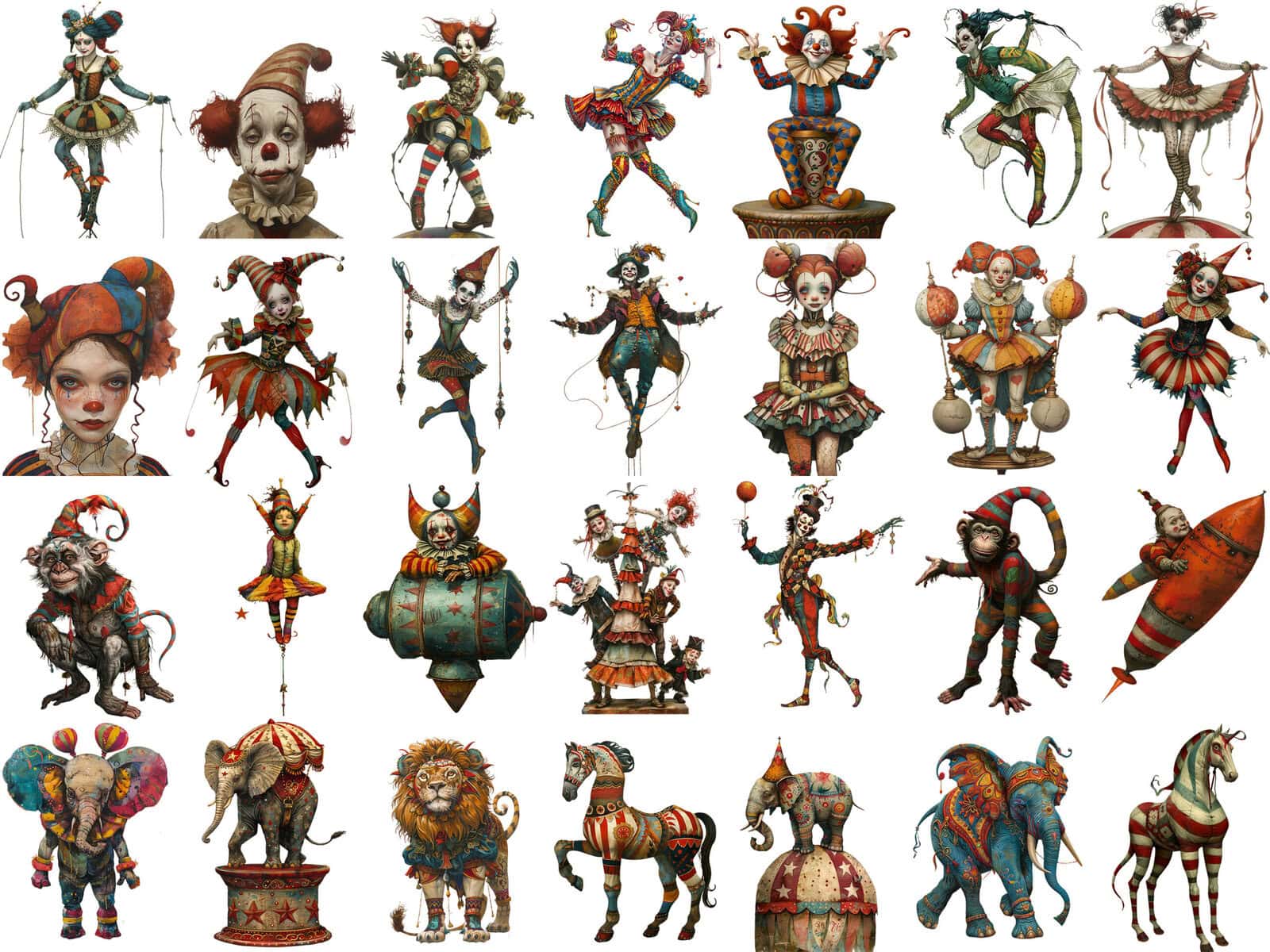 Unique Whimsical Circus Clipart & Backgrounds - Image 3