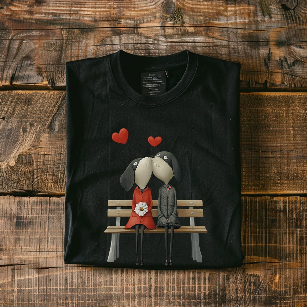 Whimsical Valentine Dogs Characters Clipart & Backgrounds - Image 6