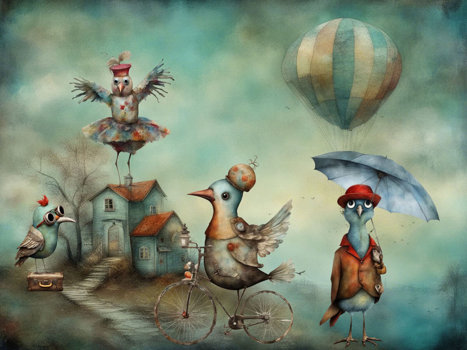 Whimsical Birds Clipart - Image 5