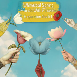 Whimsical Spring Girls Clipart Expansion Pack 1 Clipart & Backgrounds