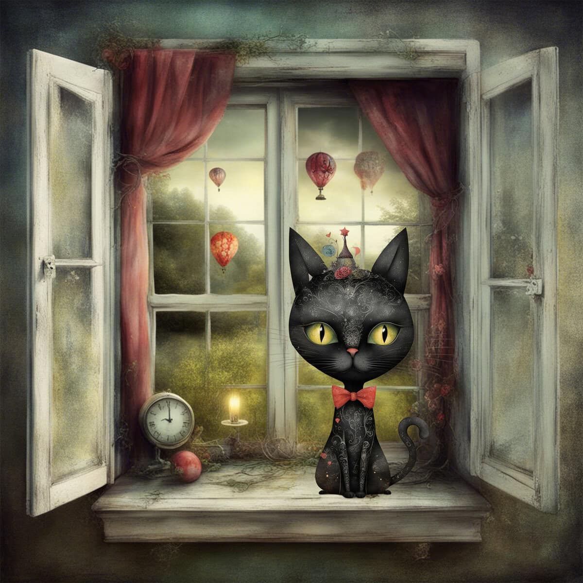 Whimsical Cats Clipart - Image 7