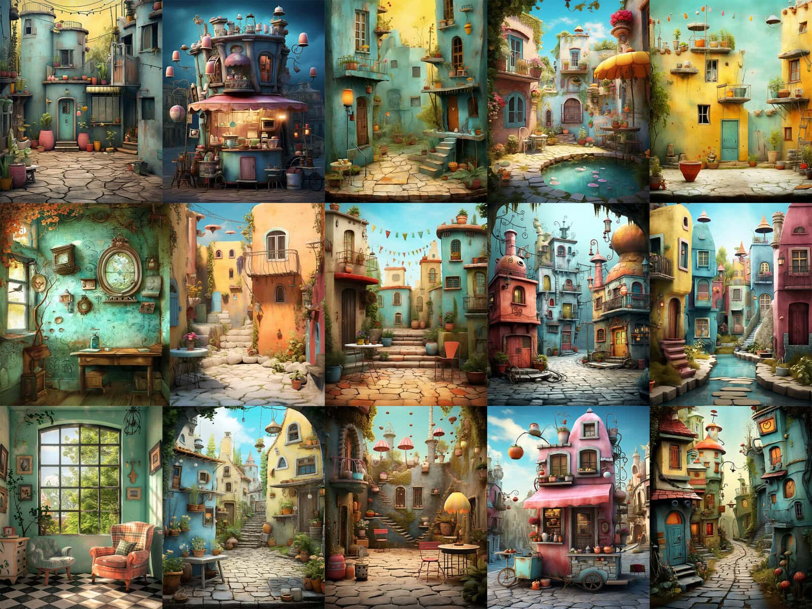 Whimsical Cat Crew Clipart & Backgrounds - Image 4