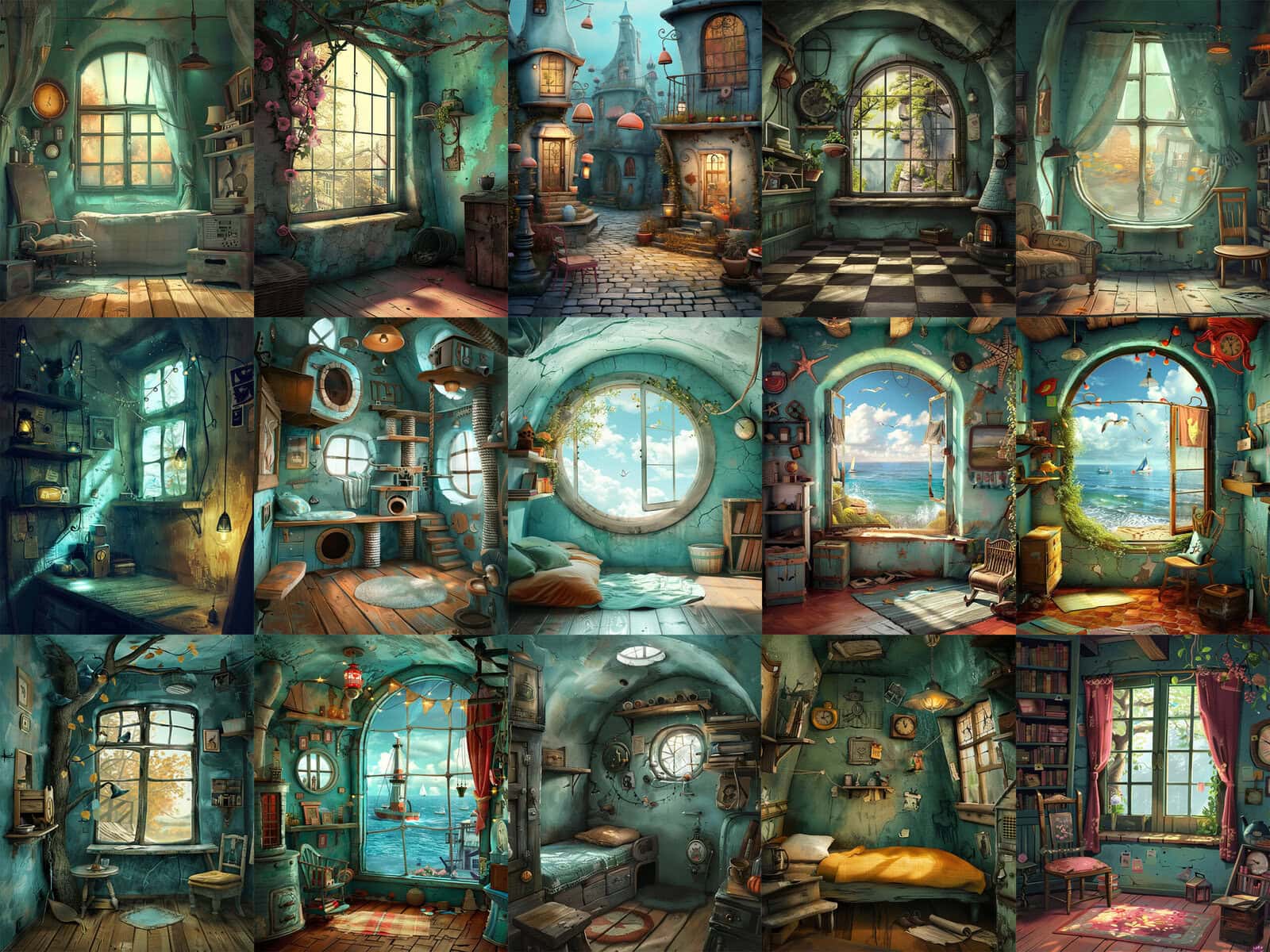 Whimsical Cat Crew Clipart & Backgrounds - Image 5