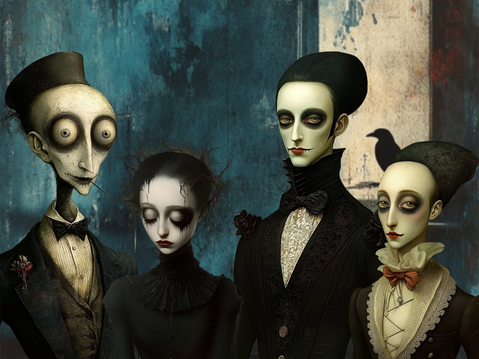 Surreal Nightmare Creepy Halloween Portraits Clipart & Backgrounds - Image 7