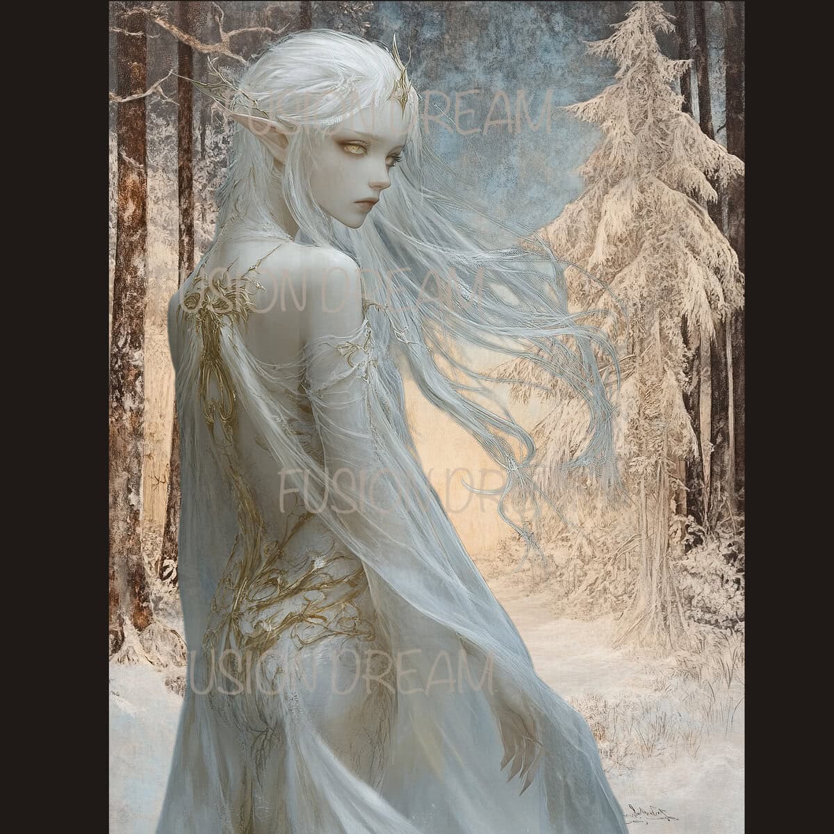 Winter Elven Queens and Kings Clipart & Backgrounds - Image 5