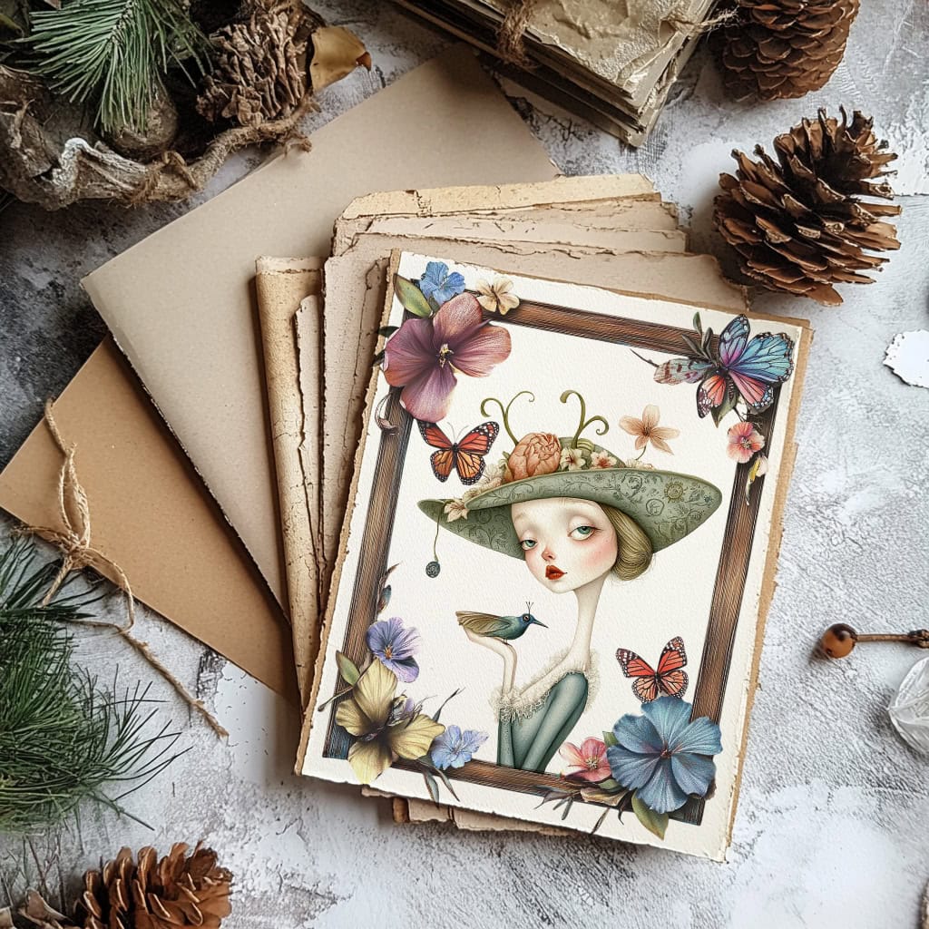 Whimsical Floral Spring Frames Clipart - Image 5