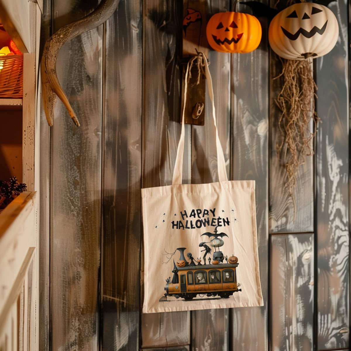 Whimsical Halloween Trains Clipart - Image 6