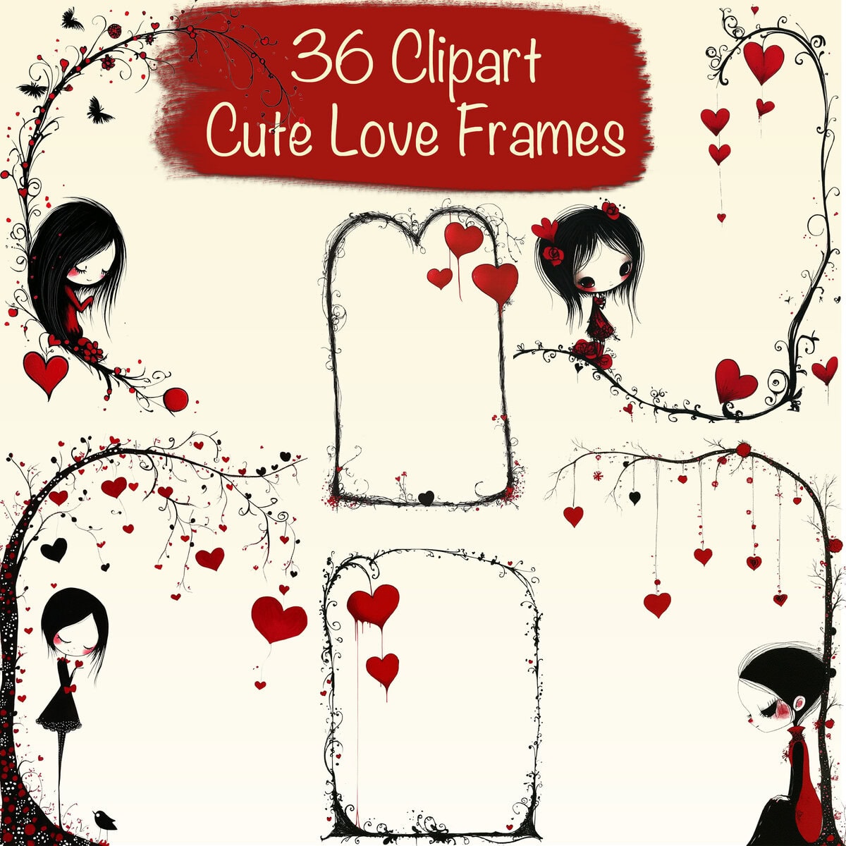 Cute Valentine Borders and Frames Clipart