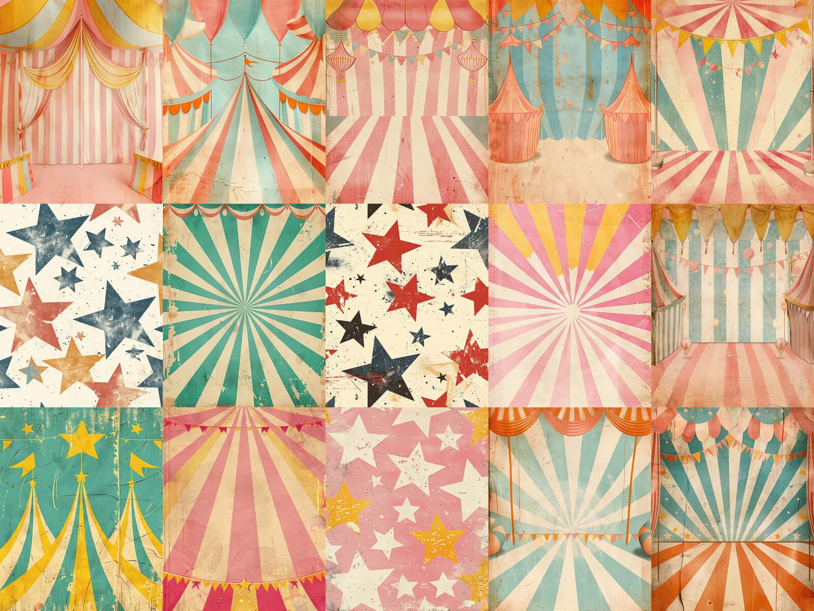 Unique Whimsical Circus Clipart & Backgrounds - Image 6