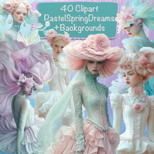 Spring Fashion Dream Girls Clipart & Backgrounds