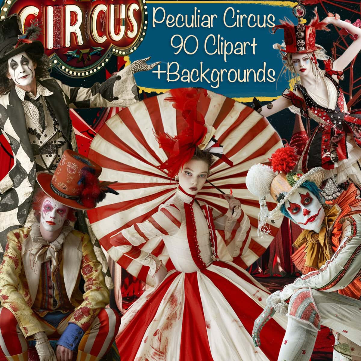 Unique Peculiar Circus Clipart & Backgrounds