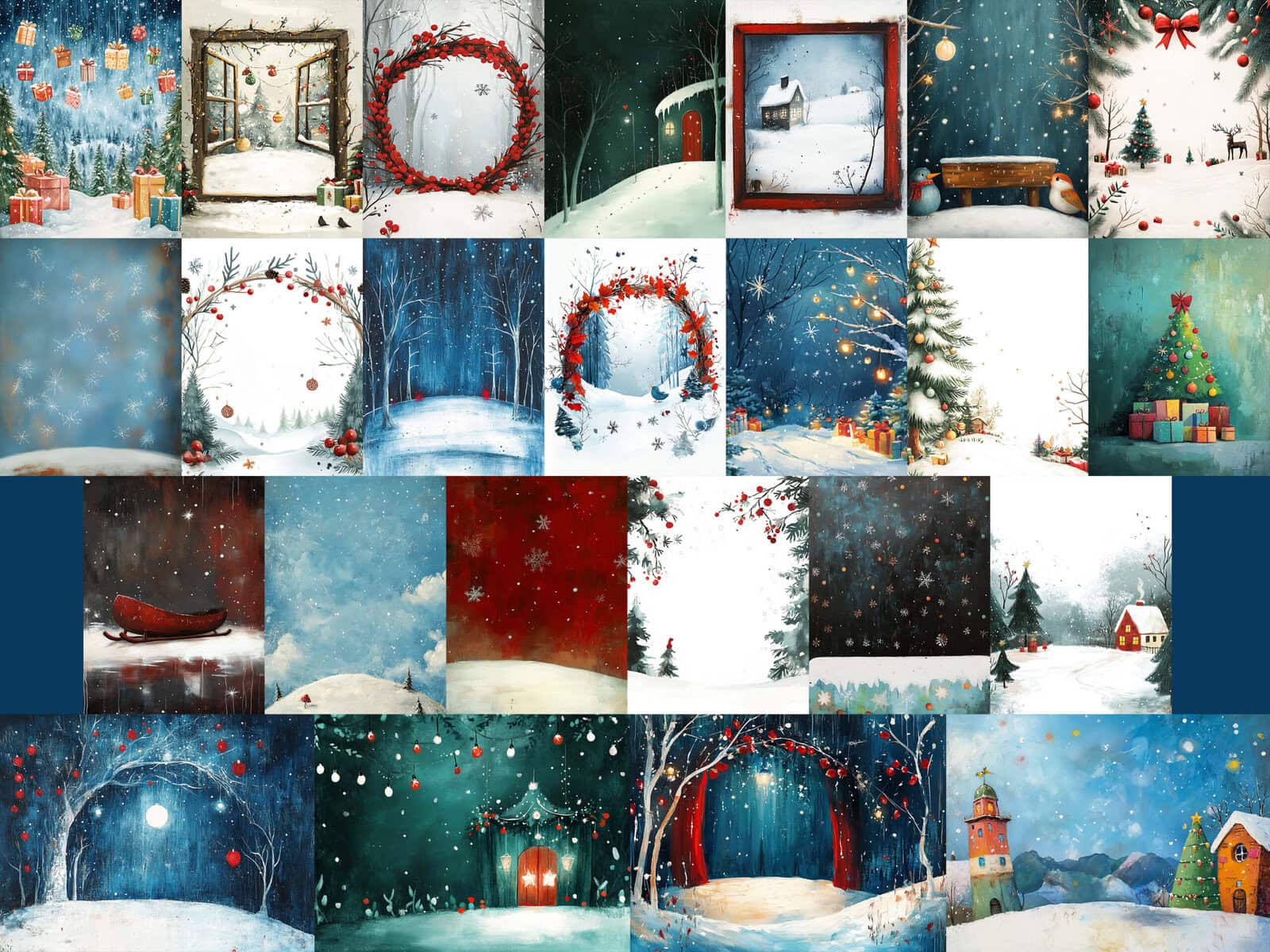 Whimsy Christmas Characters Clipart & Backgrounds - Image 6